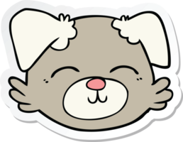 sticker of a cartoon dog face png