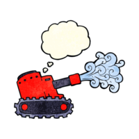 tecknad serie armén tank med trodde bubbla png