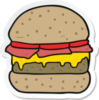 sticker of a cartoon burger png