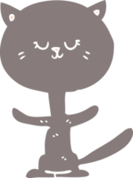 desenho animado doodle gato feliz png