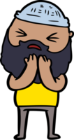 cartoon man with beard png