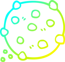 du froid pente ligne dessin de une dessin animé Chocolat puce biscuit png