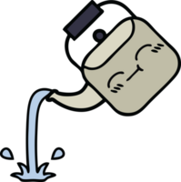 cute cartoon of a pouring kettle png