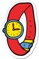 sticker of a cartoon wrist watch png