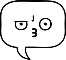 line drawing cartoon of a speech bubble png
