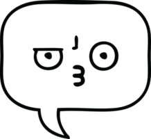 line drawing cartoon of a speech bubble png