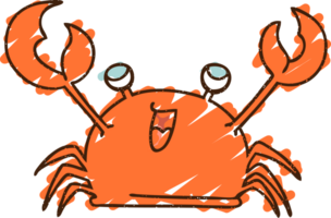 vrolijke krab krijttekening png