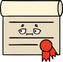 cute cartoon of a certificate png