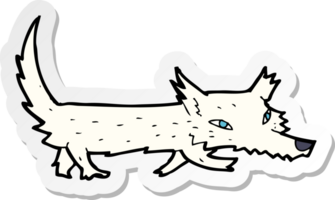 sticker of a cartoon little wolf png