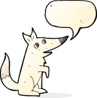 cartoon wolf cub with speech bubble png