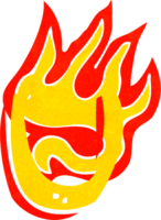 tecknad serie flammande brev png