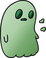 gradient cartoon illustration of a kawaii cute ghost png