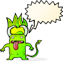 Cartoon kleiner Teufel mit Sprechblase png