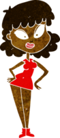 cartoon woman with hands on hips png