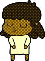 cartoon indifferent woman png