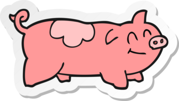 sticker of a cartoon pig png