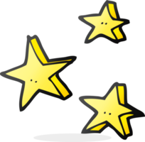 main tiré dessin animé décoratif griffonnage étoiles png