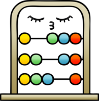 gradient shaded cartoon of a abacus png