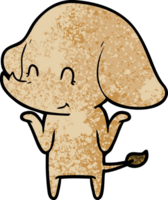 elefante bonito dos desenhos animados png