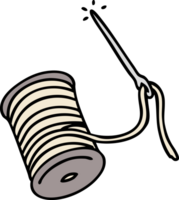 cartoon of a needle and thread png