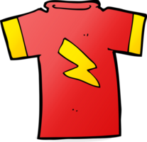 cartoon t-shirt met bliksemschicht png