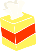boîte de mouchoirs de dessin animé illustration couleur plate png