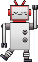 pente ombragé dessin animé de une robot png