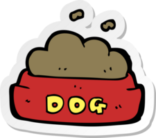 sticker of a cartoon dog food png