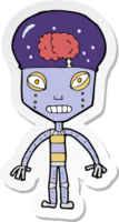 sticker of a cartoon weird robot png