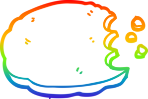 arcobaleno pendenza linea disegno di un' cartone animato biscotto png