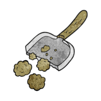 hand textured cartoon dust pan png