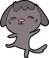 heureux, dessin animé, danse, chien png