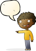 cartoon happy boy laughing with speech bubble png