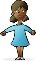 cartoon woman with open arms png