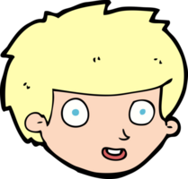 cartoon happy boy's face png