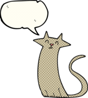 mano dibujado cómic libro habla burbuja dibujos animados gato png