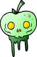 gradient illustration cartoon halloween apple png