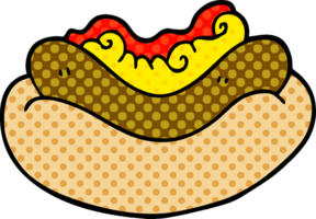 cartoon doodle of a hotdog png