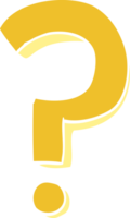 cartoon doodle question mark png