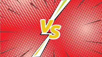 Versus VS letters fight backgrounds in flat comics style design vector