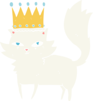 flat color illustration of posh cat png