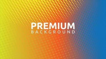 PREMIUM BACKGROUND IN YELLOW, ORANGE AND BLUE HALFTONE STYLE vector