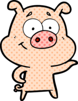 cartoon pig pointing png