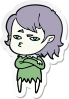 sticker of a cartoon vampire girl png