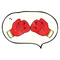 hand speech bubble textured cartoon boxing glove png