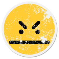 simple annoyed face circle png