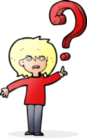 cartoon confused woman png