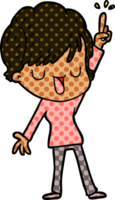 mujer feliz de dibujos animados png