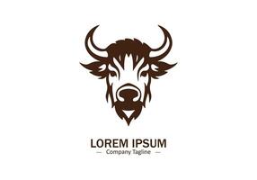 Logo of a bull icon silhouette design on white background vector