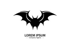 Logo of a bat icon silhouette design on white background vector